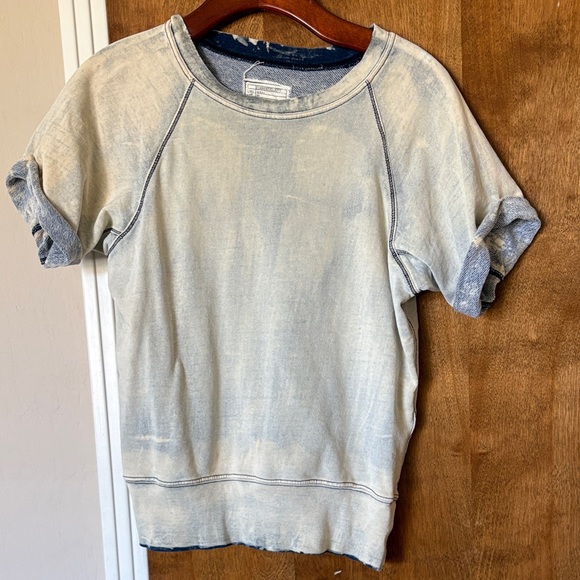 Current/Elliott White Wash Sweatshirt Top - Picture 1 of 4